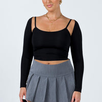 Motel Senona Skirt Pinstripe Grey