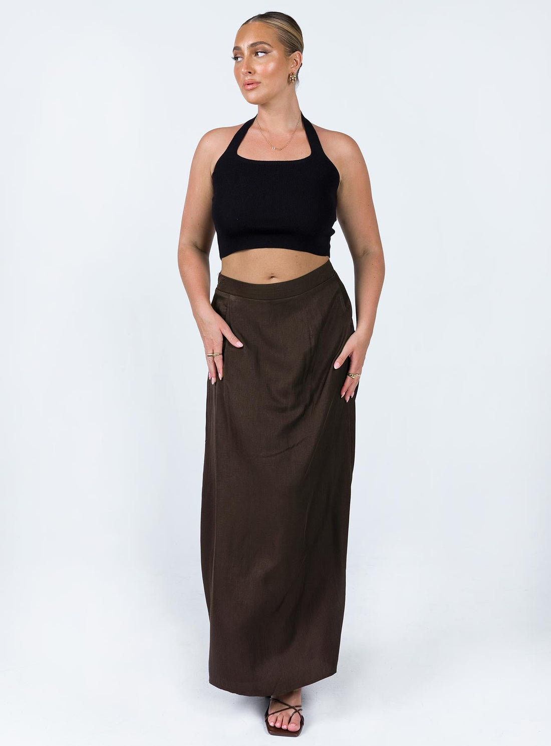 Baldwin Maxi Skirt Brown
