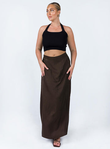 Baldwin Maxi Skirt Brown