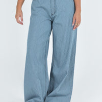Eivissa Baggy Jeans Blue Denim Stripe