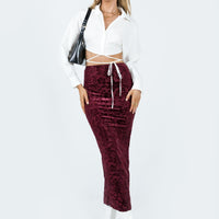 Tomkins Burn Out Midi Skirt