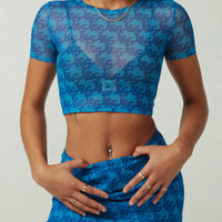 JGR & STN Cassie Micro Skirt Blue