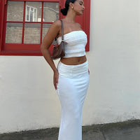 Meredith Maxi Skirt White
