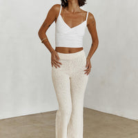 Night In Boucle Pants Cream