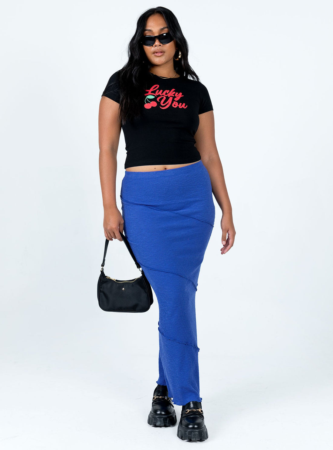 Oscar Maxi Skirt Cobalt Blue