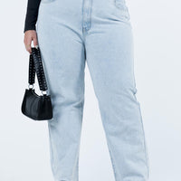 Queenstown Straight Leg Jeans Light Wash Denim Curve