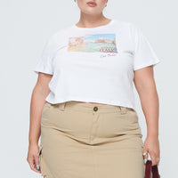 Lydie Cargo Mini Skirt Beige Curve