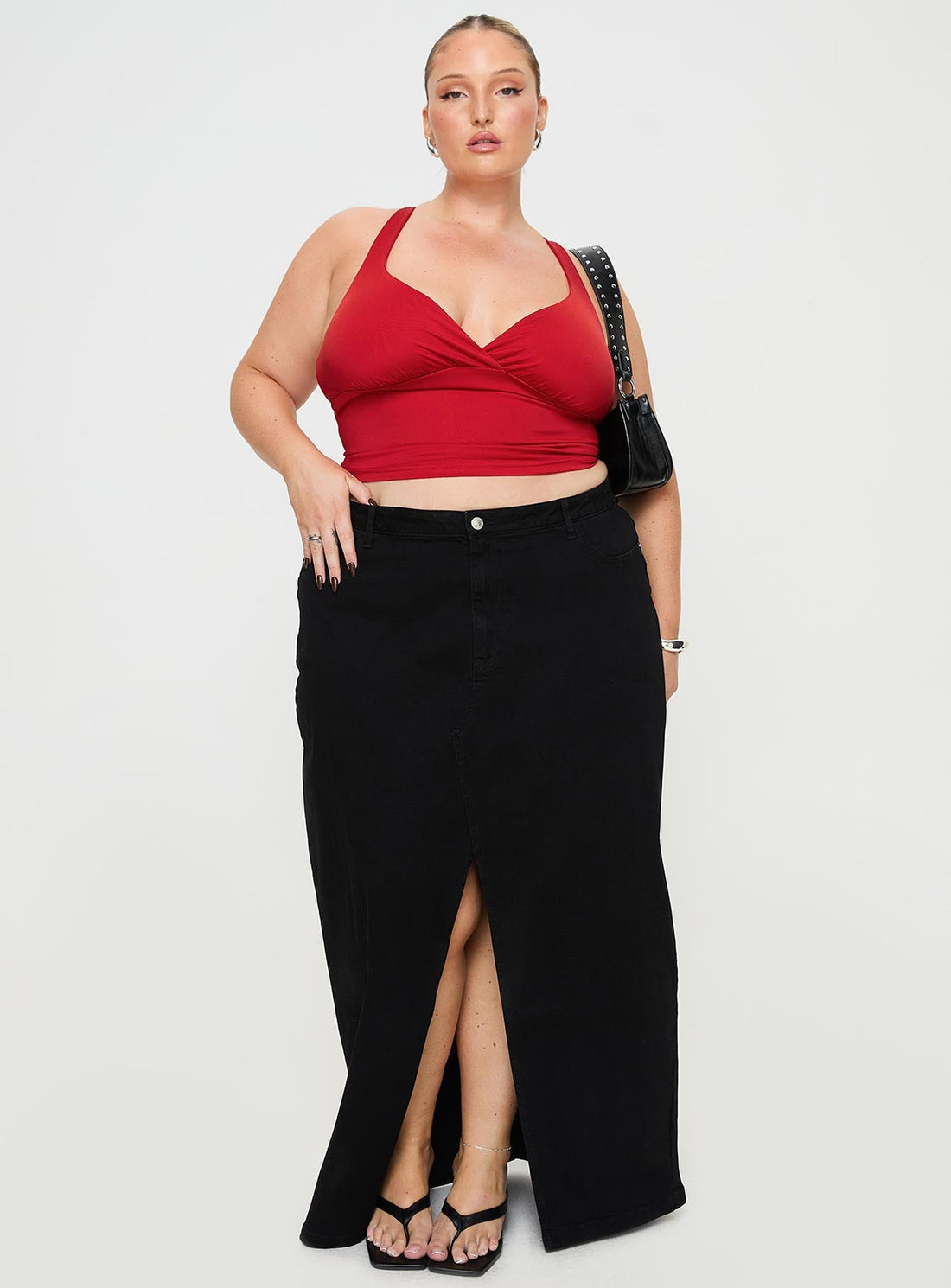 Batkins Maxi Skirt Black Curve