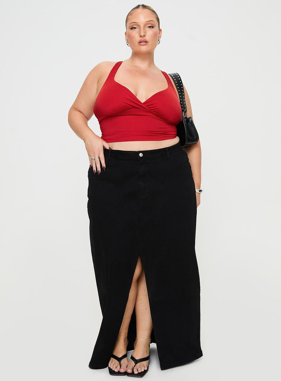 Batkins Maxi Skirt Black Curve