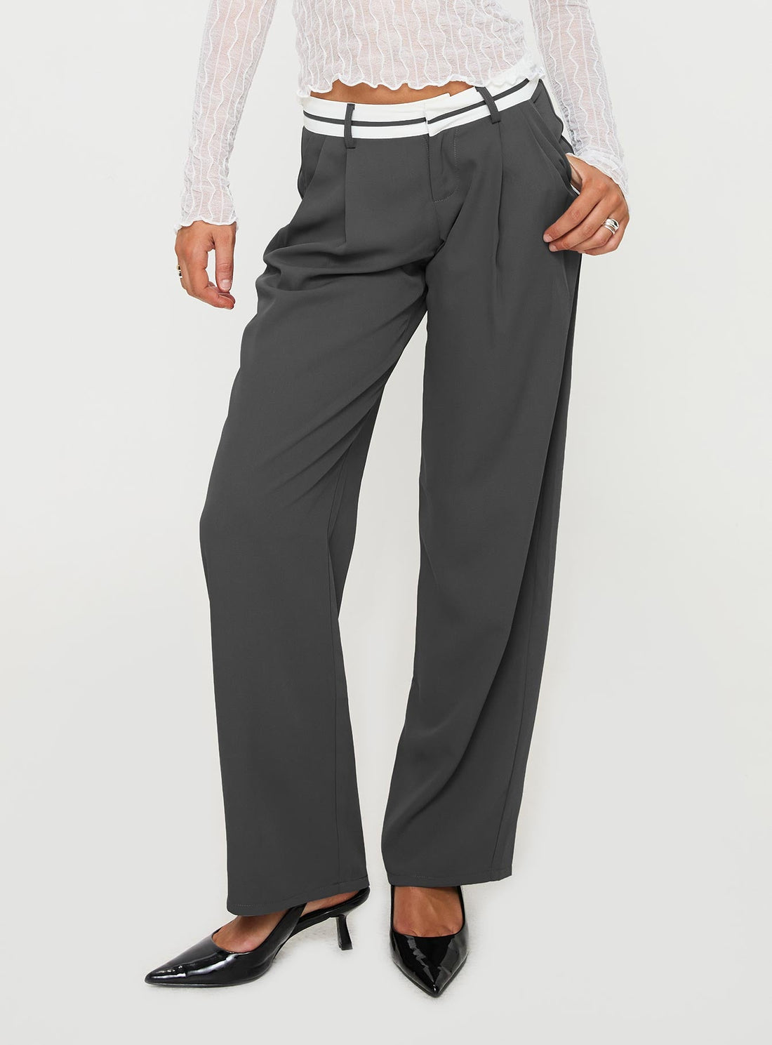 Tennent Low Waist Pants Slate