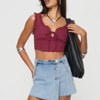 Josue Denim Wrap Skort Light Blue Wash