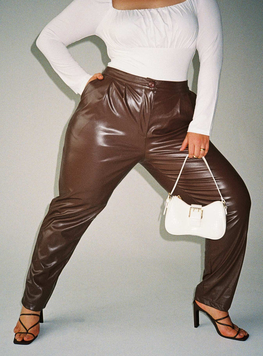 Love Club Pants Brown Curve