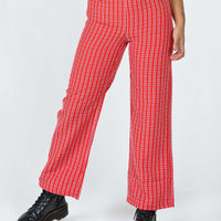 Euros Pants Red Tartan