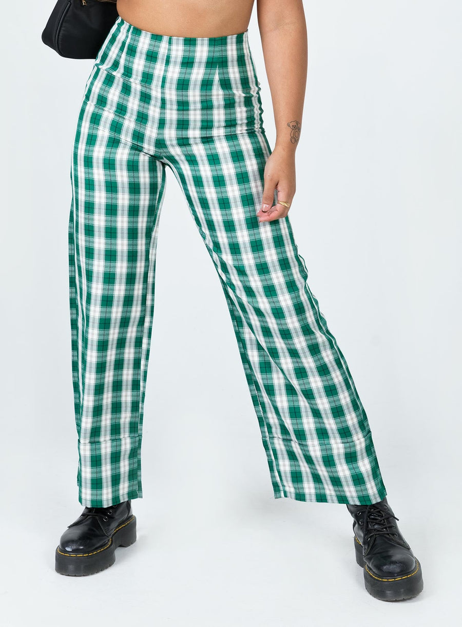 Euros Pants Green Tartan