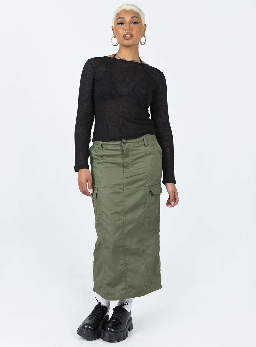 Motel Widya Skirt Dark Olive