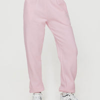 Princess Polly Track Pants Script Baby Pink / Grey