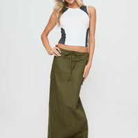 My Girl Maxi Skirt Olive