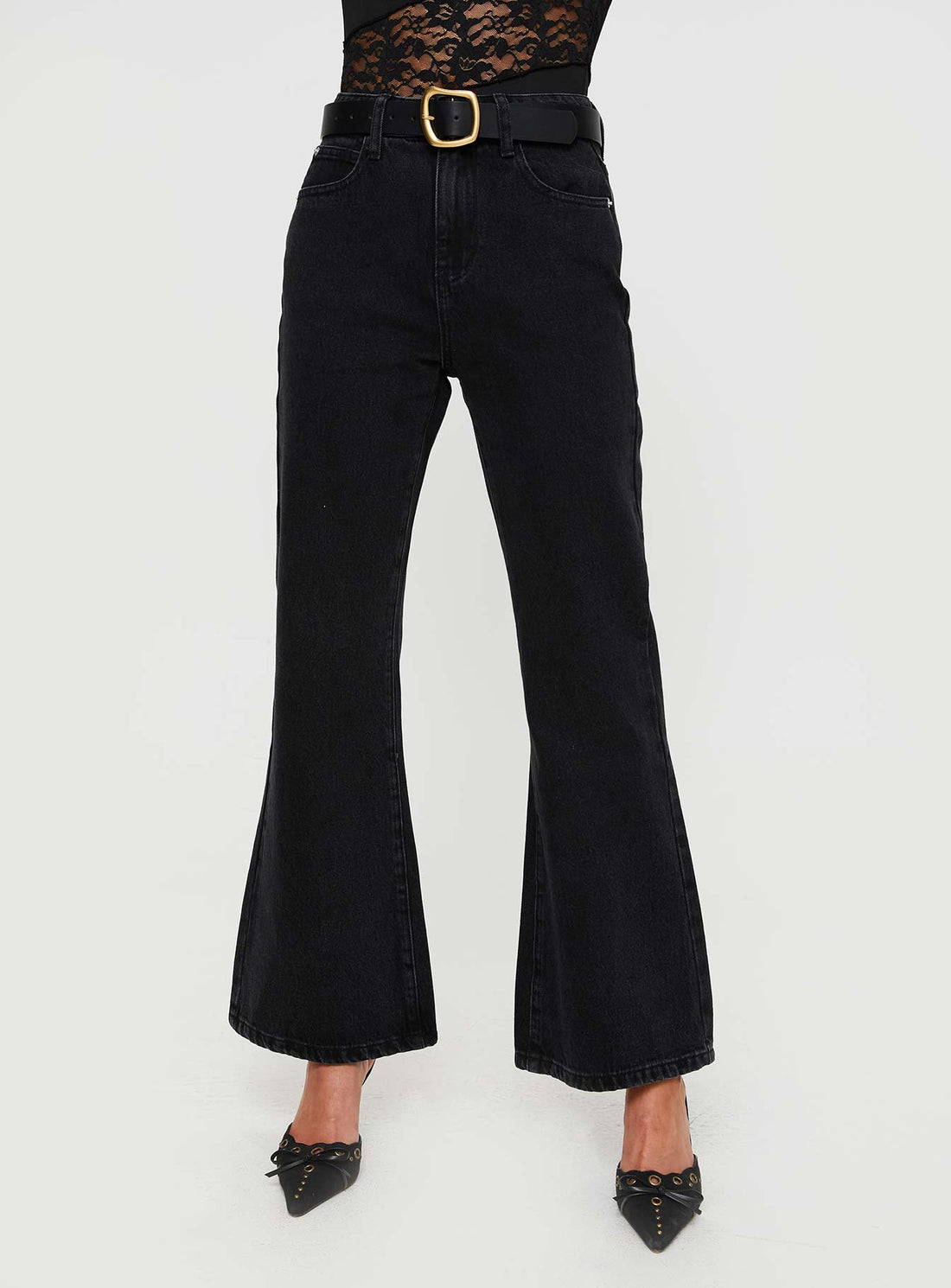 Cabarita Lounge Denim Jeans Washed Black