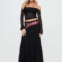 Mya Maxi Skirt Black