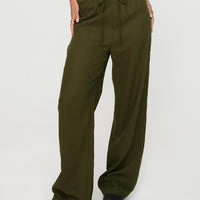 Breeta Drawstring Pants Olive