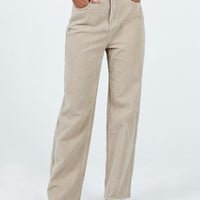 Kalinda Jeans Beige Cord