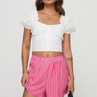 Miragea Shorts Hot Pink Stripe
