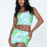 Nate Mini Skirt Blue / Green