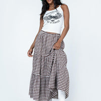Hale Midi Skirt Brown