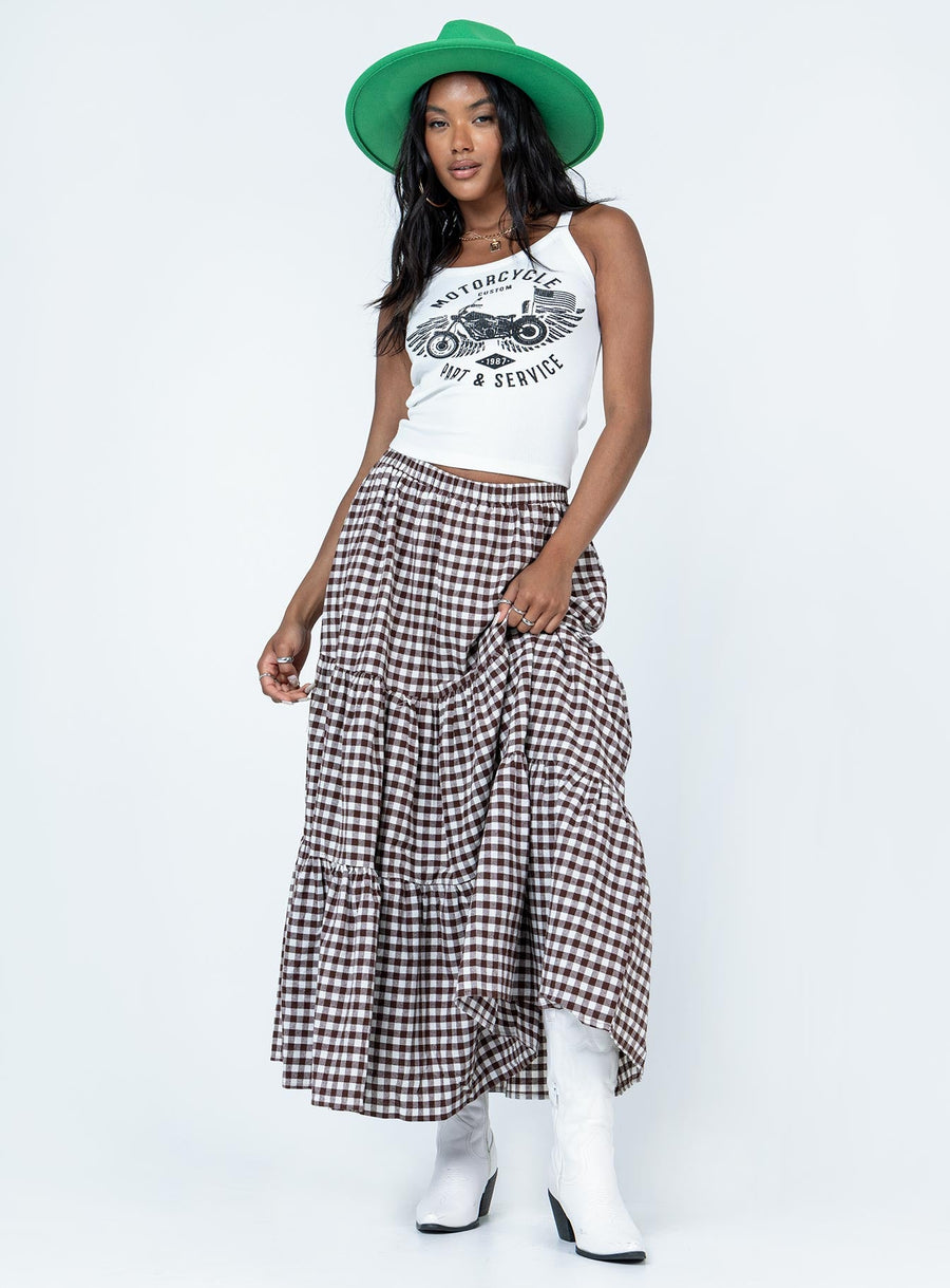 Hale Midi Skirt Brown