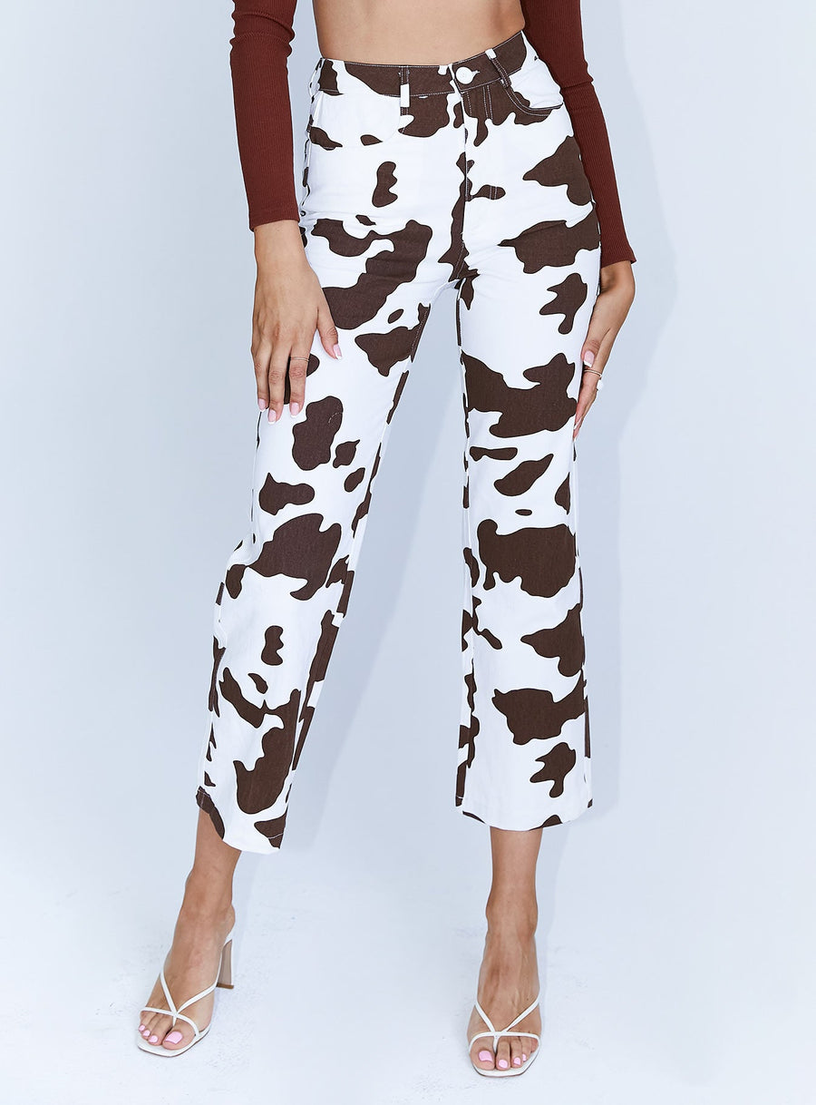 Be Wild Pants White / Brown