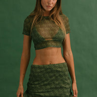 Jagger & Stone Demi Mini Skirt Khaki