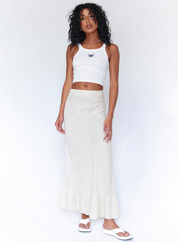 Sally Midi Skirt Beige