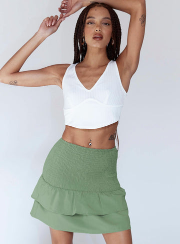 Lillie Mini Skirt Green