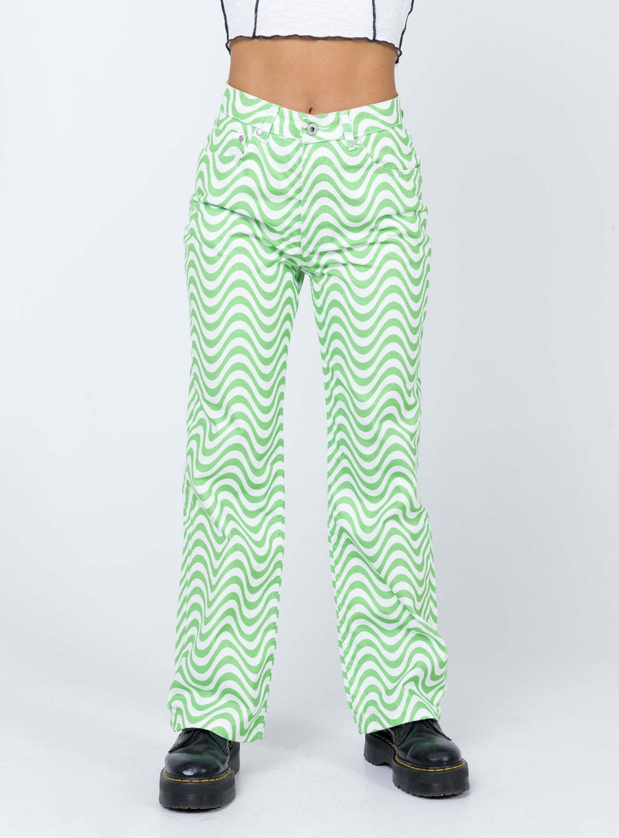 The Ragged Priest Prism Jeans Green