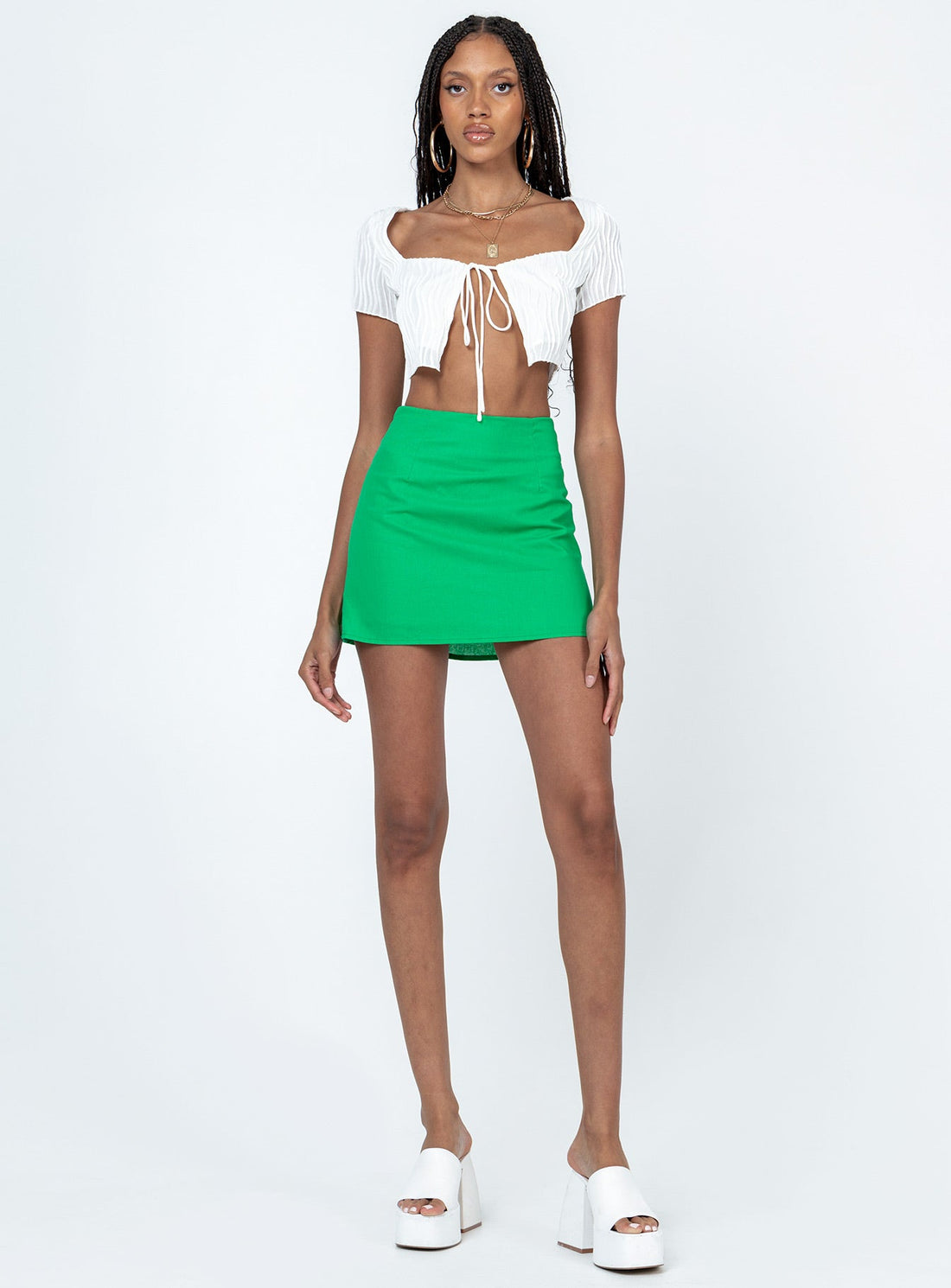 Kariss Mini Skirt Green