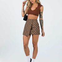 Davenport Mini Skirt Brown