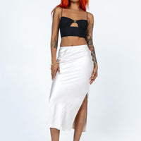Ruby Midi Skirt Champagne Eco