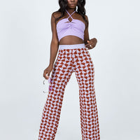 Kirsty Retro Tile Pants Pink