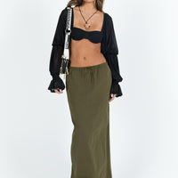 Geneve Maxi Skirt Olive Green
