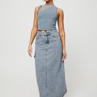 McGuane Denim Midi Skirt Petite