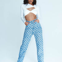 Michigan Lillie Wide Leg Denim Jeans