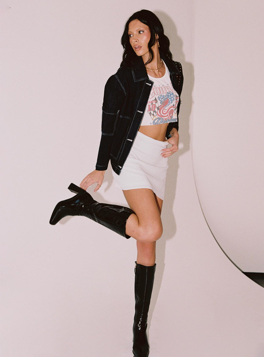 Buddy Mini Skirt White