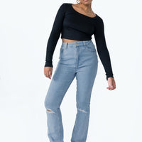 Mish High Rise Flare Jean Denim