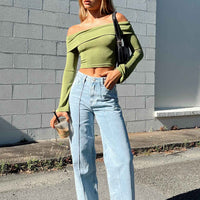 Booran Wide Leg Light Wash Denim Jean