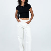 Karana Slouch Jeans Ivory