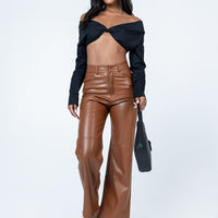 Gemini PU Pants Brown