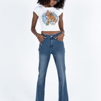 Carvalho Flare Jeans Mid Wash Denim