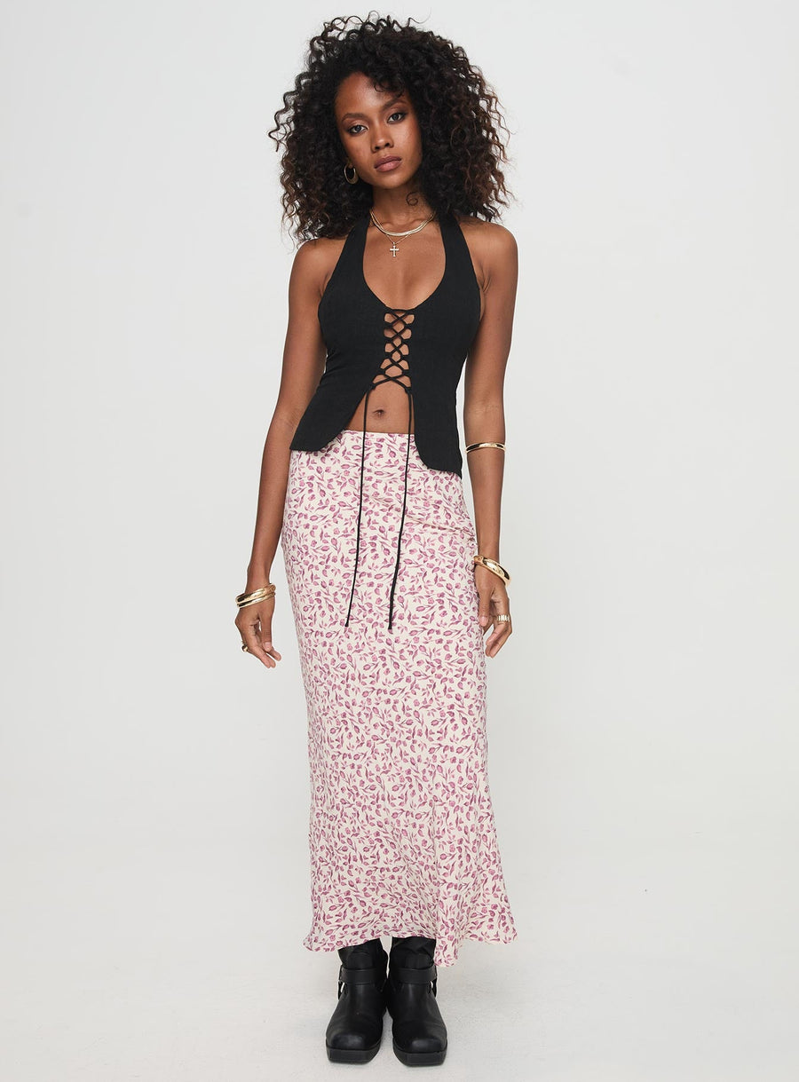 Mariposa Maxi Skirt Beige Floral