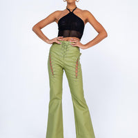 Harvey PU Pants Green