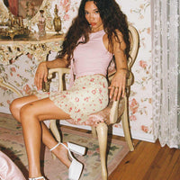 Bouket Mini Skirt Cream Floral